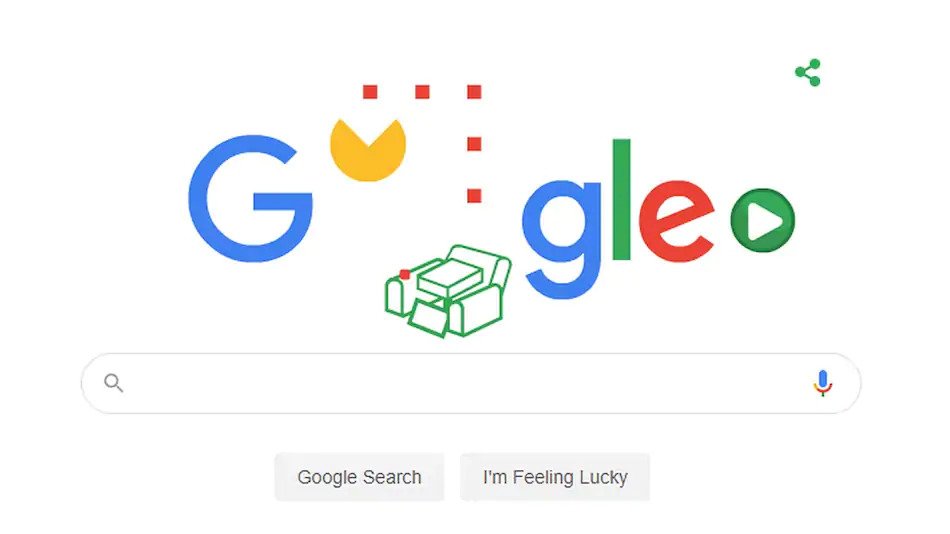 Google doodle Pac-Man and Ms. Pac-Man 